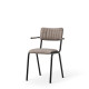 Bourbon Vintage Style Suede Chair With Arms